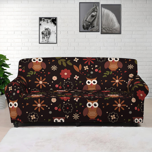 Cute Owl Print Sofa Cover