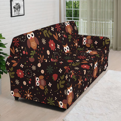 Cute Owl Print Sofa Cover