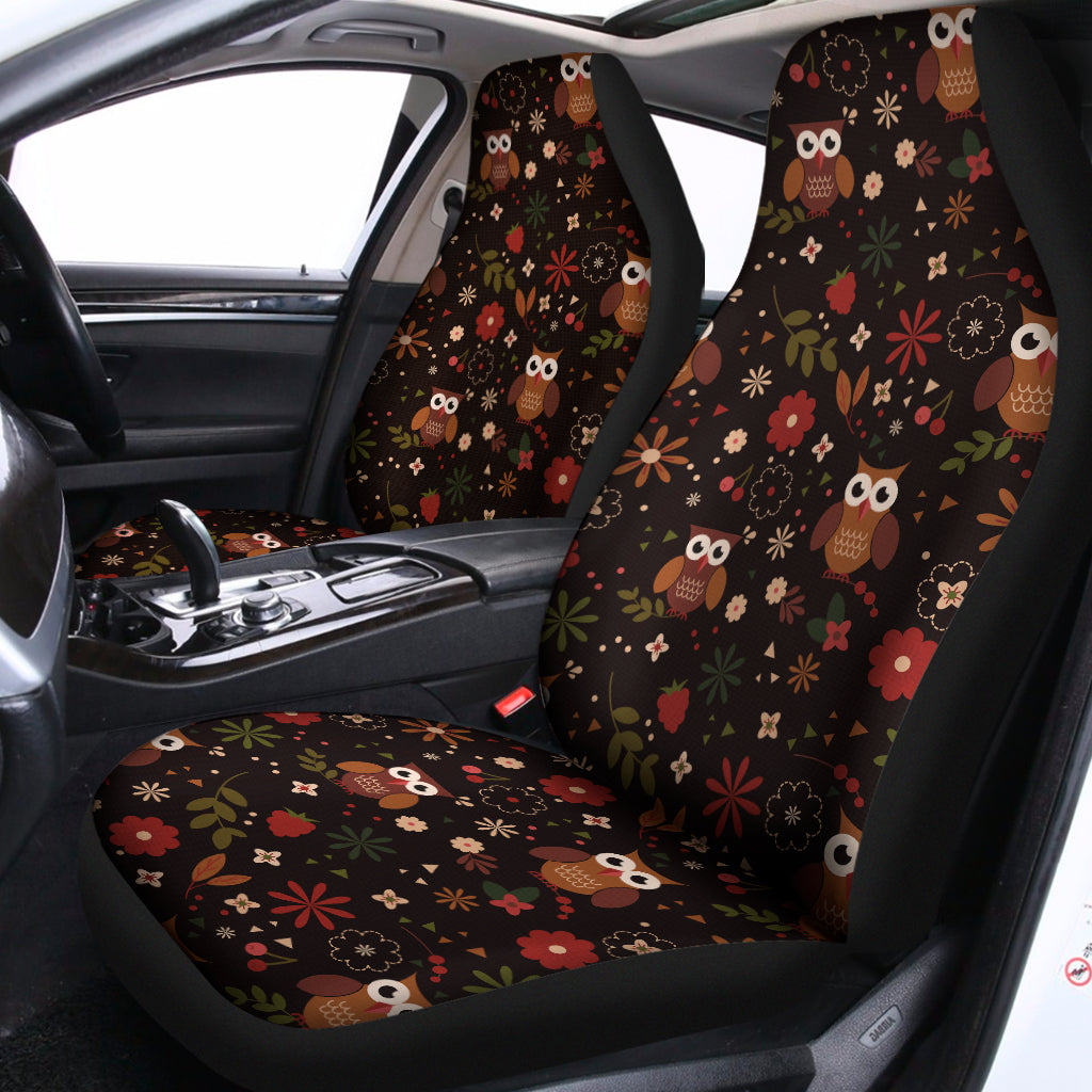 Cute Owl Print Universal Fit Car Seat Covers