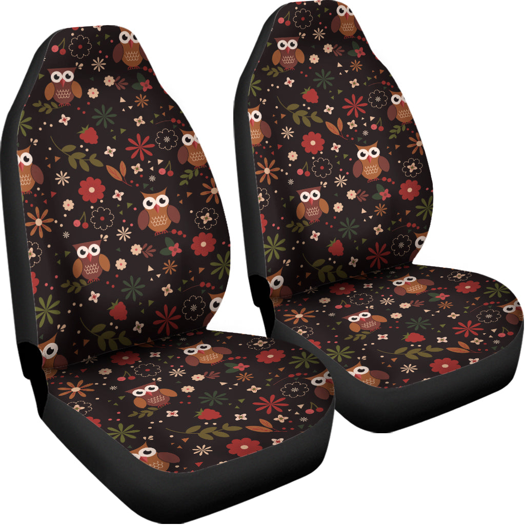 Cute Owl Print Universal Fit Car Seat Covers