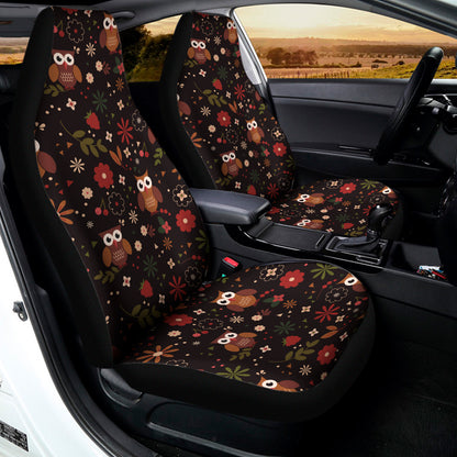 Cute Owl Print Universal Fit Car Seat Covers