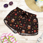 Cute Owl Print Women's Shorts