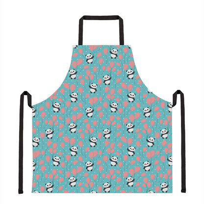 Cute Panda And Balloon Pattern Print Apron