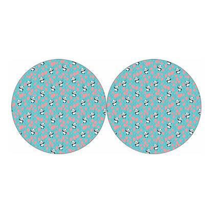 Cute Panda And Balloon Pattern Print Car Coasters
