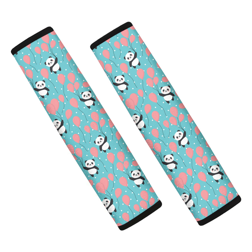 Cute Panda And Balloon Pattern Print Car Seat Belt Covers