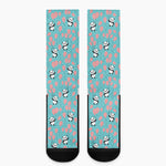 Cute Panda And Balloon Pattern Print Crew Socks