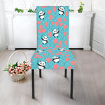 Cute Panda And Balloon Pattern Print Dining Chair Slipcover