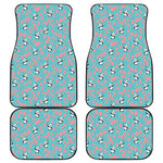 Cute Panda And Balloon Pattern Print Front and Back Car Floor Mats