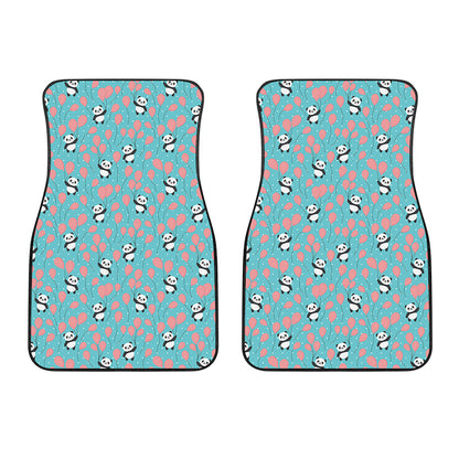 Cute Panda And Balloon Pattern Print Front Car Floor Mats