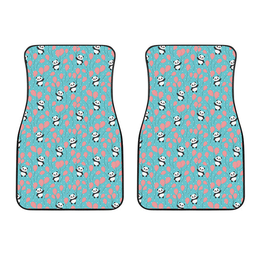 Cute Panda And Balloon Pattern Print Front Car Floor Mats