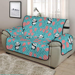 Cute Panda And Balloon Pattern Print Half Sofa Protector