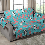 Cute Panda And Balloon Pattern Print Loveseat Protector