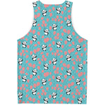 Cute Panda And Balloon Pattern Print Men's Tank Top