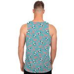 Cute Panda And Balloon Pattern Print Men's Tank Top