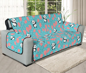 Cute Panda And Balloon Pattern Print Oversized Sofa Protector