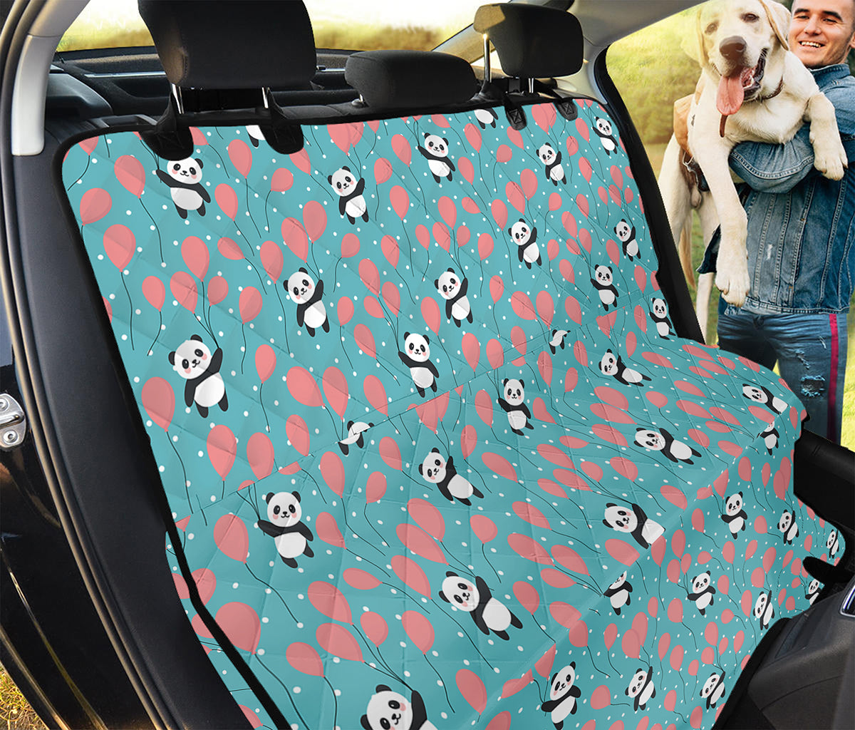 Cute Panda And Balloon Pattern Print Pet Car Back Seat Cover