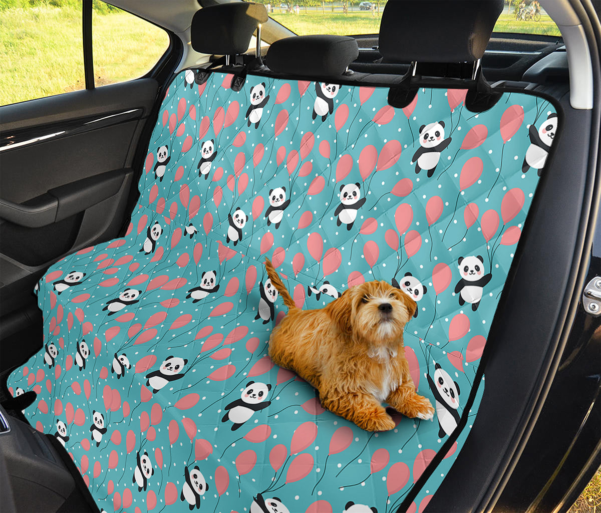 Cute Panda And Balloon Pattern Print Pet Car Back Seat Cover