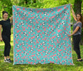 Cute Panda And Balloon Pattern Print Quilt