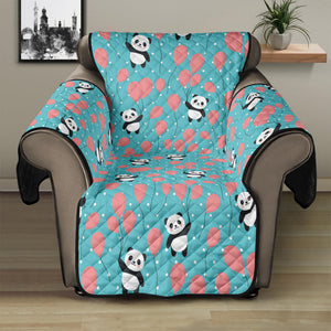 Cute Panda And Balloon Pattern Print Recliner Protector