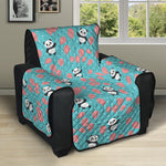 Cute Panda And Balloon Pattern Print Recliner Protector