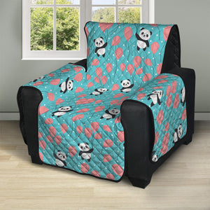 Cute Panda And Balloon Pattern Print Recliner Protector