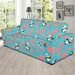 Cute Panda And Balloon Pattern Print Sofa Slipcover