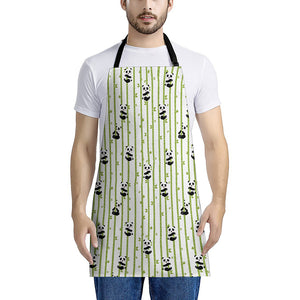 Cute Panda And Bamboo Pattern Print Apron