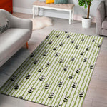 Cute Panda And Bamboo Pattern Print Area Rug