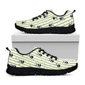 Cute Panda And Bamboo Pattern Print Black Running Shoes