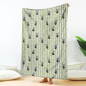 Cute Panda And Bamboo Pattern Print Blanket