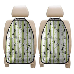 Cute Panda And Bamboo Pattern Print Car Seat Organizers