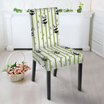 Cute Panda And Bamboo Pattern Print Dining Chair Slipcover