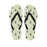 Cute Panda And Bamboo Pattern Print Flip Flops