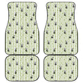 Cute Panda And Bamboo Pattern Print Front and Back Car Floor Mats