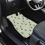 Cute Panda And Bamboo Pattern Print Front and Back Car Floor Mats