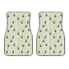 Cute Panda And Bamboo Pattern Print Front Car Floor Mats