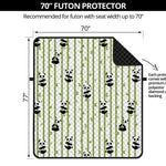 Cute Panda And Bamboo Pattern Print Futon Protector