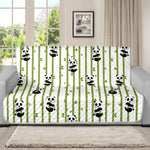 Cute Panda And Bamboo Pattern Print Futon Protector