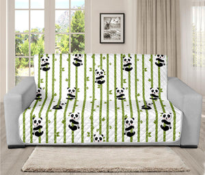 Cute Panda And Bamboo Pattern Print Futon Protector