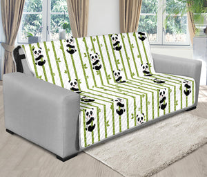 Cute Panda And Bamboo Pattern Print Futon Protector