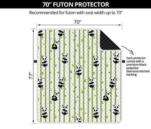 Cute Panda And Bamboo Pattern Print Futon Protector