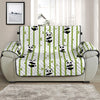 Cute Panda And Bamboo Pattern Print Half Sofa Protector