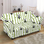 Cute Panda And Bamboo Pattern Print Loveseat Slipcover