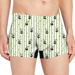 Cute Panda And Bamboo Pattern Print Men's Boxer Briefs