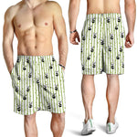 Cute Panda And Bamboo Pattern Print Men's Shorts