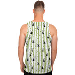 Cute Panda And Bamboo Pattern Print Men's Tank Top