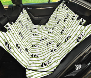 Cute Panda And Bamboo Pattern Print Pet Car Back Seat Cover