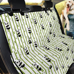 Cute Panda And Bamboo Pattern Print Pet Car Back Seat Cover