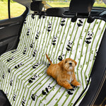 Cute Panda And Bamboo Pattern Print Pet Car Back Seat Cover