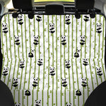 Cute Panda And Bamboo Pattern Print Pet Car Back Seat Cover